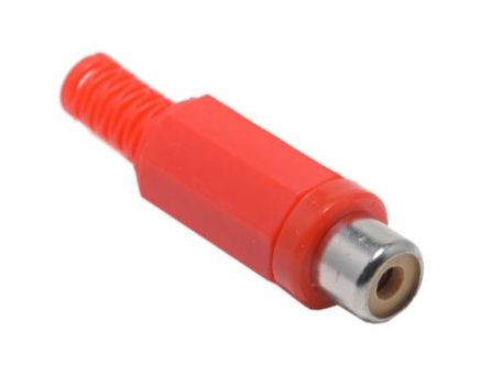 RCA Tulp connector 2-polig female rood